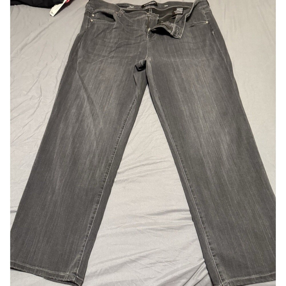 Liverpool Los Angeles Jeans Womens 22W Black Denim the Straight High Rise